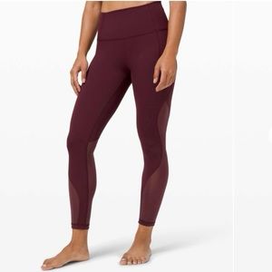 Lululemon Wunder Under Chiffon  mesh high rise tight 25” chassis